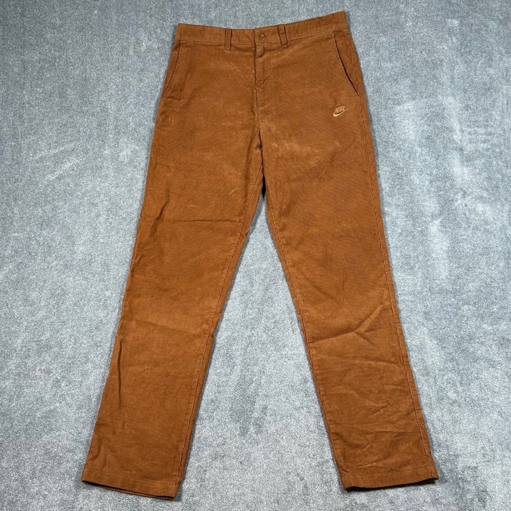 Nike Corduroy Pants Chino Brown Straight Leg Mens 35x33